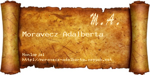 Moravecz Adalberta névjegykártya
